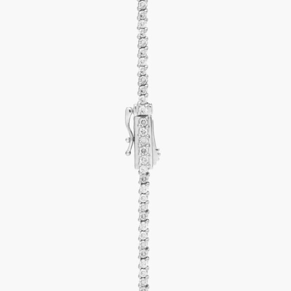Diamond Two Prong Eternity Necklace In 14k White Gold (3 Ct. Tw.) - Image 3