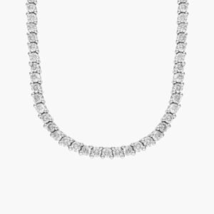 Diamond Two Prong Eternity Necklace In 14k White Gold (3 Ct. Tw.)