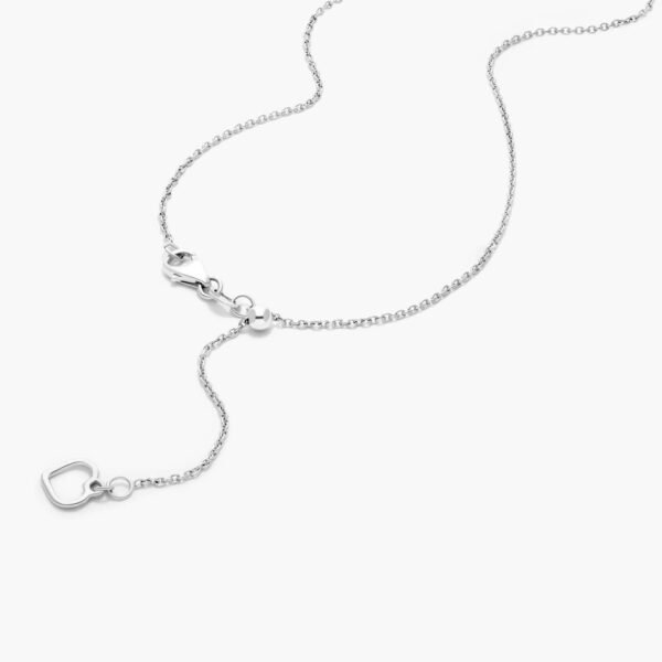 14K White Gold Cascade Diamond Tennis Necklace - Image 2